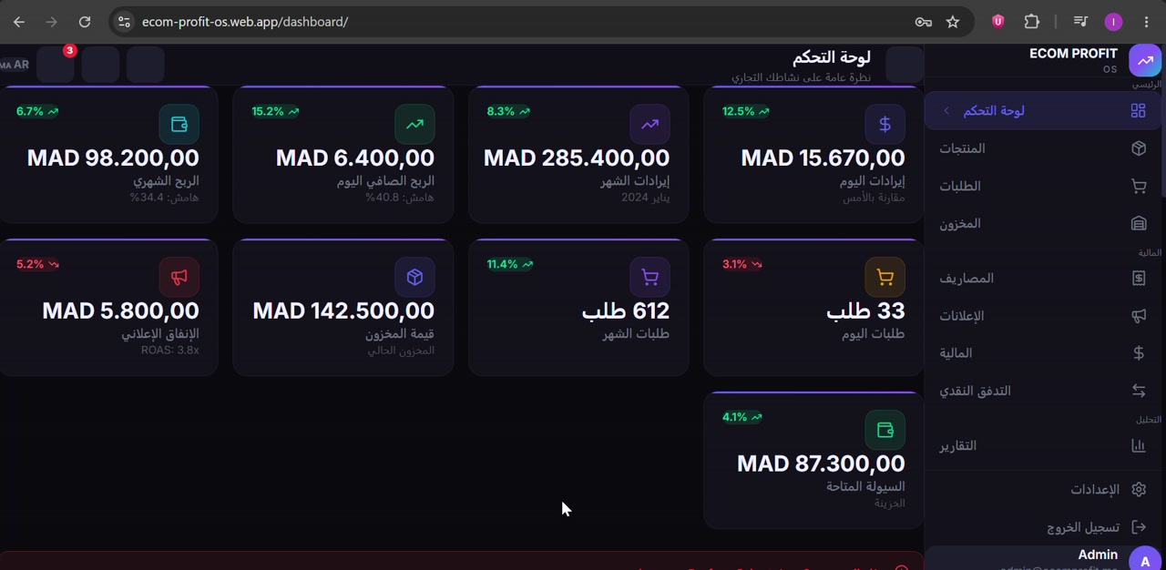 ECOM PROFIT OS – Application ERP e-commerce